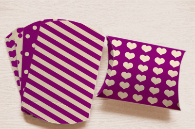 Purple Pillow Box Halloween Goodies Bag