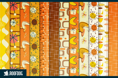 Mid century modern atomic digital paper