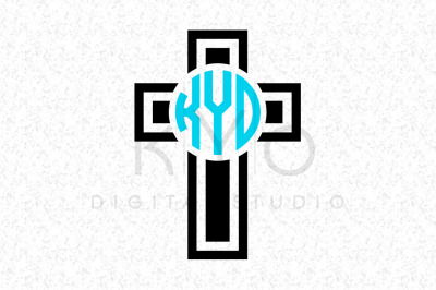 Christian Cross Monogram cutting or printable files