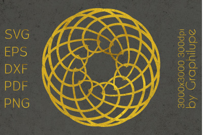 Simple Tribal Mandala cut file SVG no.2