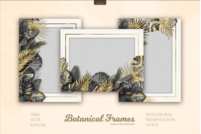 Botanical Tropical Leaves Frames