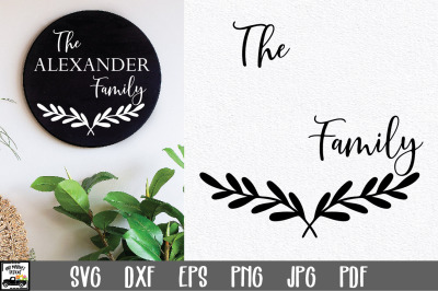 Family Name SVG File | Family Monogram Sign SVG File