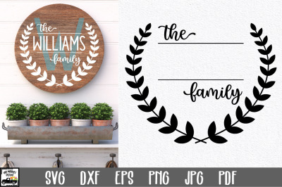 Family Name SVG File | Family Monogram Sign SVG File