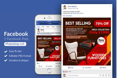Furniture Shop Facebook Post Banner