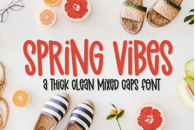 Spring Vibes - Thick Clean Mixed Caps Font