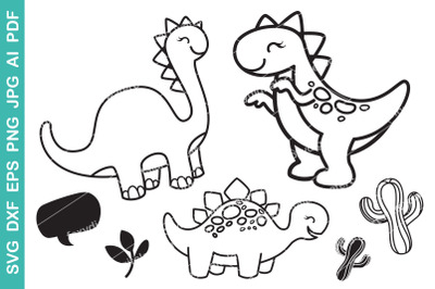 Dinosaur SVG cut file, Jurassic park svg, cute dino svg, baby dino svg