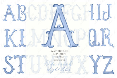 Vintage Watercolor Letters For Crest