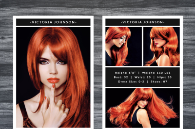 Model Comp Card Template