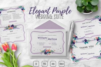Elegant Purple Wedding Suite