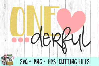 Onederful SVG PNG EPS Cutting Files